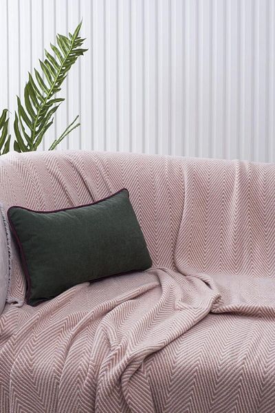 STOREMAX HOME Husă de pernă verde Panoroma Plum cu 3 opțiuni diferite de șnururi, 30 x 50 Trend