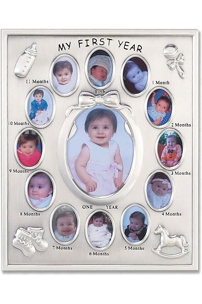 STOREMAX Ezg Frames Silver Plated My First Year Picture Frame Ezsnshop 1065757