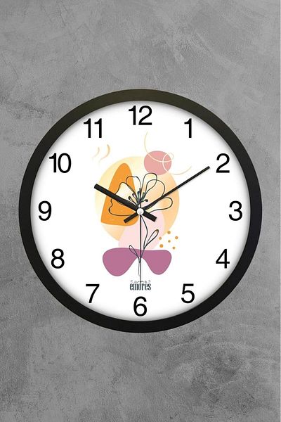 Mu Art Ahşap Mrt 30 cm Real Glass Silent Mechanism Wall Clock Art 871301