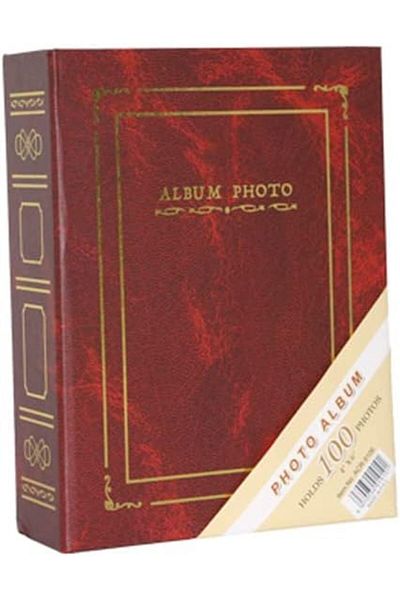 STOREMAX Ezg 10X15Cm 100 Photo Capacity Luxury Photo Album with Leather Cover (Bordo) Ezsnshop