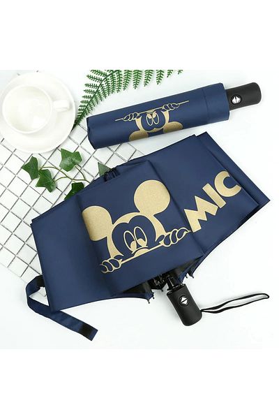 Miniso 01 6 Style Mickey Mouse Automatic Umbrella Kawaii Cartoon Disney Sun Protective Umbrella Sunny Rainy