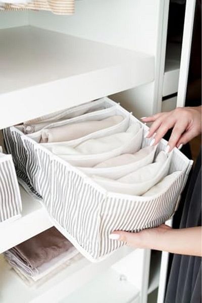 Mu Art Ahşap Mrt Door Accordion Drawer Organizer Organizer (3 Pieces Gray, Large) Art 871301
