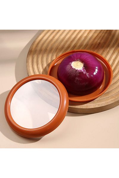Choice Brown Silicone Fruit Storage Box, Reusable Refrigerator Crisper Box, Transparent Film Vegetable and