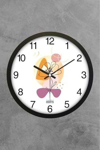 Mu Art Ahşap Mrt 30 cm Real Glass Silent Mechanism Wall Clock Art 871301