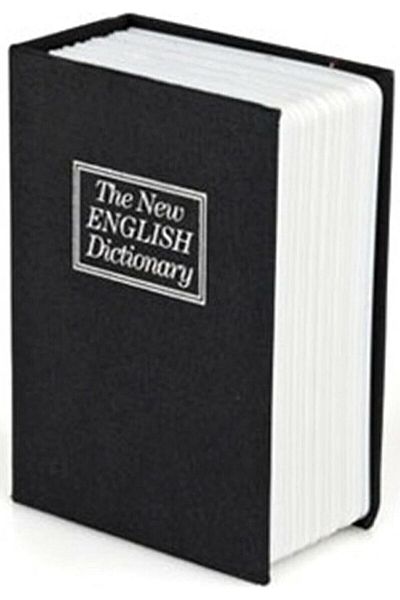 Mu Art Ahşap Book-Looking Piggy Bank Hidden Money Safe Book Piggy Bank (Black, Large) Art 871301