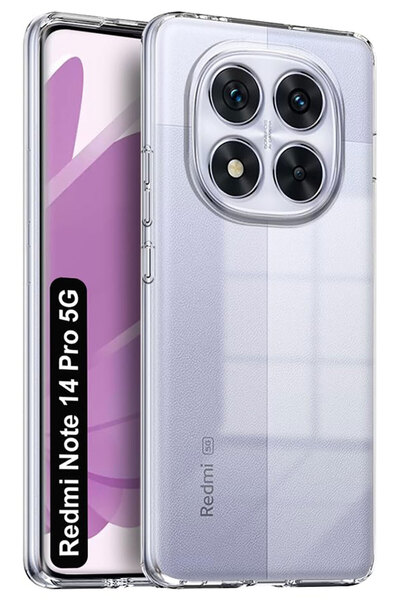 CEPSTOK Xiaomi Redmi Note 14 Pro 5G Kılıf Şeffaf Kamera Korumalı Esnek Yumuşa...