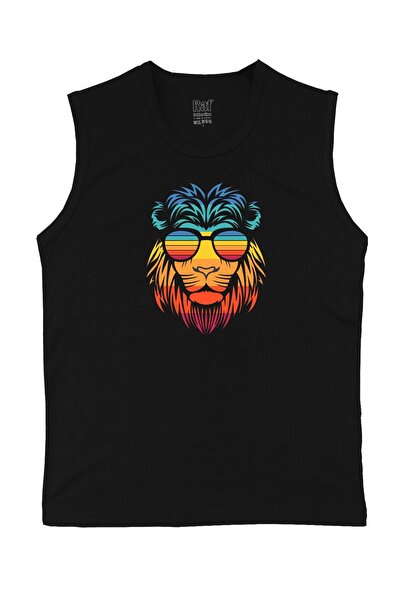 Raf Coll Tricou tricotat pentru bărbați cu imprimeu digital Arslan - fără mâneci