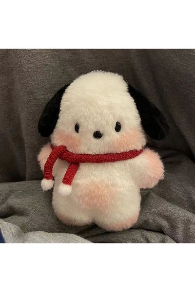 Choice Scarf Pacha Dog Pochacco Key Chain Sanrio Cute Doll Girl Diy Bag Pendant Kawaii Room Decoration Chil