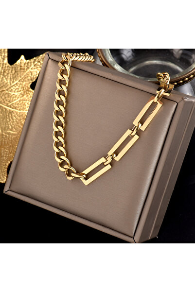 Choice3 BN59 New 316L Titanium Stainless Steel Gold Color Choker Necklace Fas...