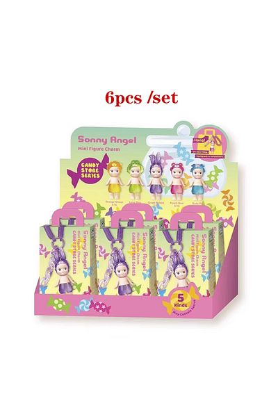 Choice 6pcs set Sonny Angel Doll Candy House Series Blind Box Cute Doll Keychain Pendant Trendy Handmade F