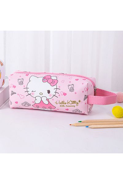 Choice KT-C Hello Kitty & Kuromi Pencil Case, Cinnamoroll Multifunctional Waterproof PU Stationery Bag, Wit