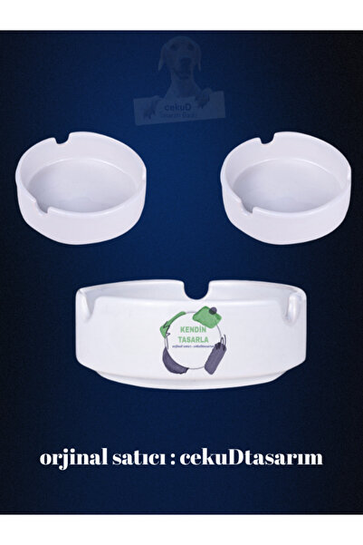 cekud tasarım baskı "Yazılı Porselen Küllük | Espirili & Anlamlı Sözler | Dek...
