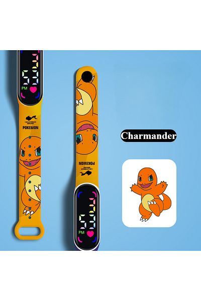 Choice 02 Pokemon Strap LED Electronic Watch New Cute Pikachu Gengar Waterproof Bracelet Fashion Boy Girl D