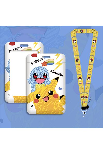 Choice 1Pcs A57 Anime Pokemon Lanyard for Key Neck Strap lanyard Card ID Badge Holder Squirtle Key Chain Ke