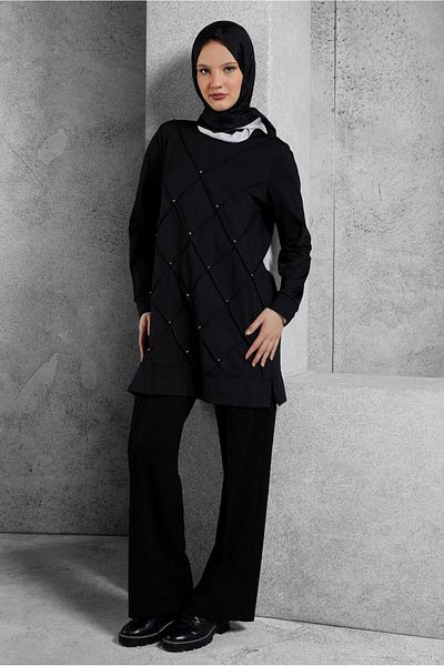 Alvina 45270 Model Stone Detailed Tracksuit Tunic