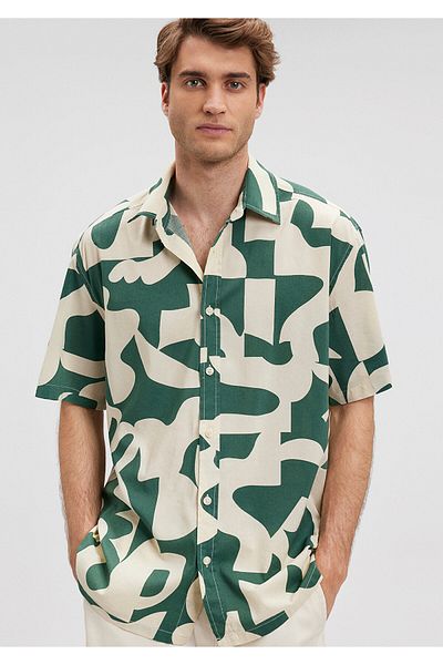 Mavi Green Printed Shirt - Loose Fit0210912-84660