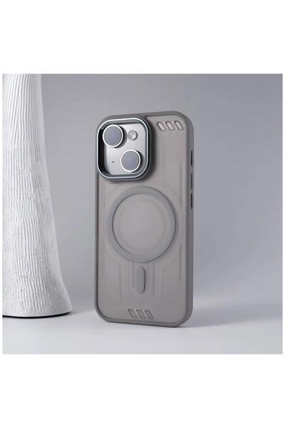 Zebana Apple iPhone 14 Uyumlu Kılıf Zebana Vault Silikon Kılıf (Kablosuz Şarj...