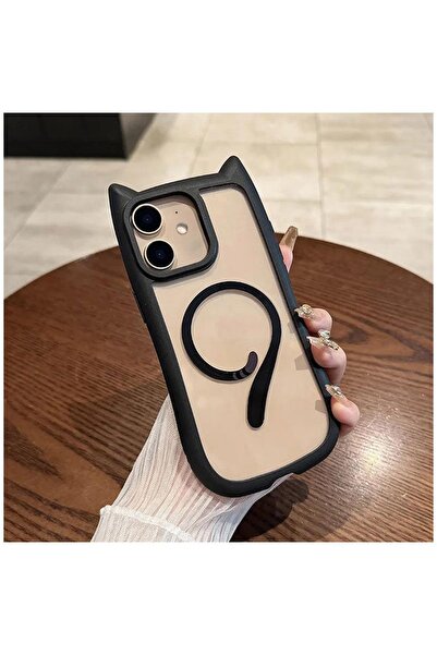 Zebana Apple iPhone 12 Uyumlu Kılıf Zebana MagiCat Silikon Kılıf (Kablosuz Şa...