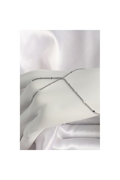 Skygo Brass Silver Color Women's Shahmeran with Sequin Detail - Tj-Sn618