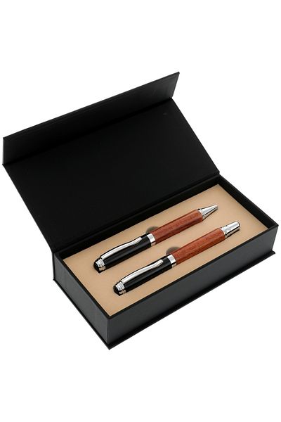 GiftExpress Set of 2 Bayonne Wood Metal Pens