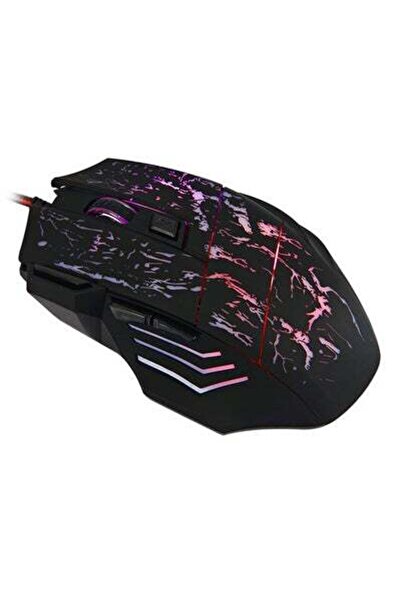 HALAMODO LED USB Wired Gaming Mouse Black