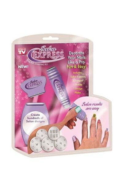 HALAMODO مجموعة ختم فن الأظافر من صالون إكسبريس