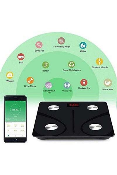 HALAMODO Bluetooth Body Fat Digital Bathroom Weight Scale With Smartphone App