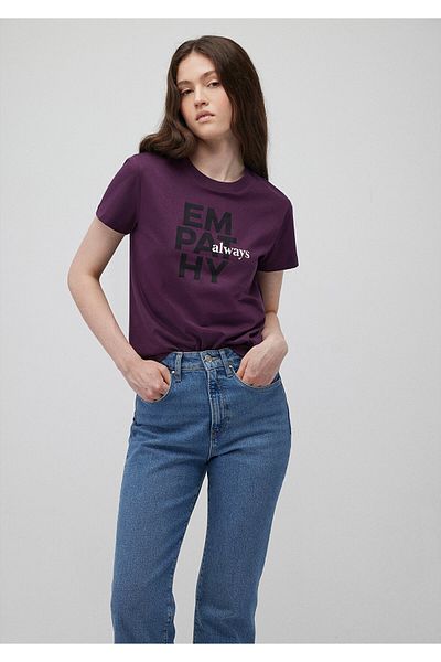 Mavi Purple Slim Fit Printed T-Shirt - 1612632 -70635