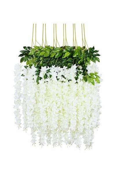 HALAMODO Hanging Flower White/Green 56.5 x 29.2 x 6.5cm