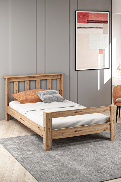 Ninnimo 100x200 Yatak Uyumlu Still Tek Kişilik Ceviz Genç Karyola