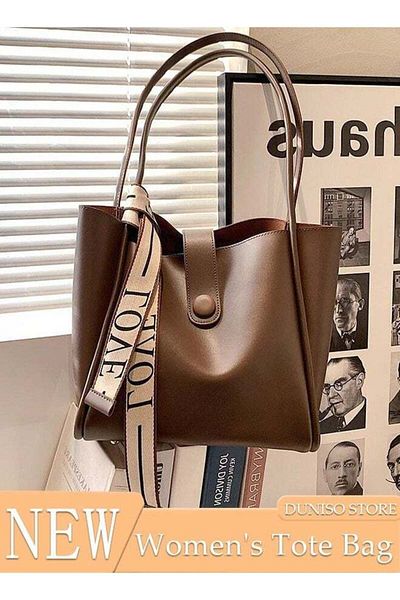Generic DUNISO Women's Shoulder Tote Bag Leather Handbag For Women Retro Large Capacity Messenger Fashionabl