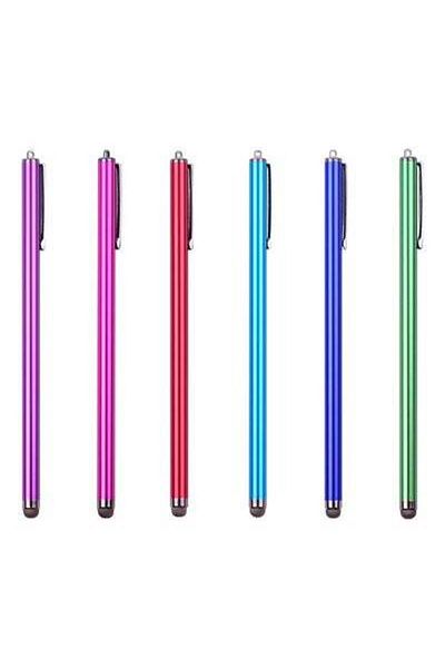 HALAMODO 6-Piece Universal Stylus Pens For Touchscreens Cellphone Tablet Multicolour