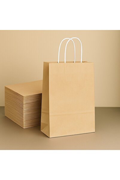 Kullan At Market Kraft Çanta Naturel Küçük 25li