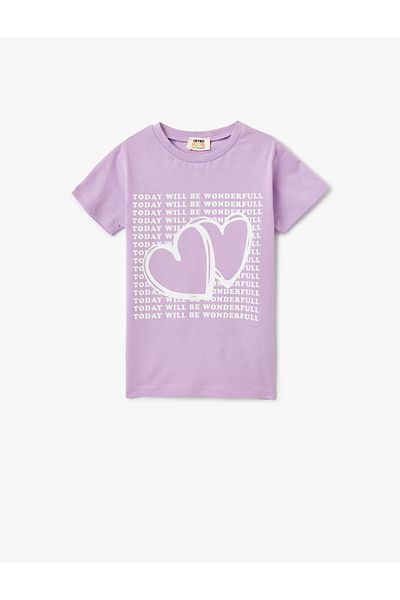 Koton Tricou din bumbac cu decolteu rotund cu slogan imprimat