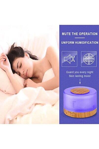 HALAMODO Essential Oil Diffuser Aromatherapy With Remote Control Multicolour 500ml