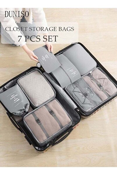 Generic 7PCS Travel Storage Bag Set Multi-functional Clothing Sorting Packages