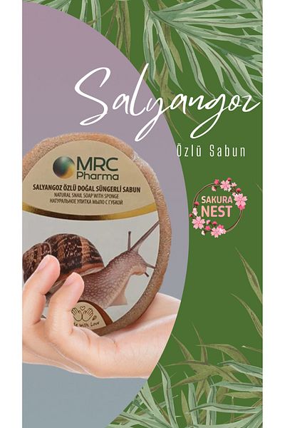 MRC Pharma Natural Sponge Soap with Snail Extract