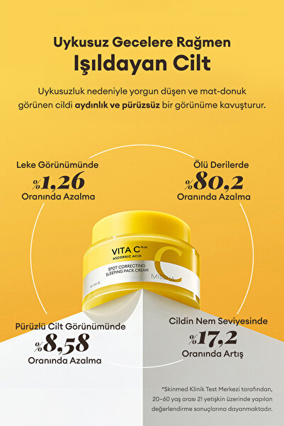 Missha Leke Karşıtı C Vitamini İçerikli Uyku Maskesi Vita C Plus Spot Correcting Sleeping Pack Cream