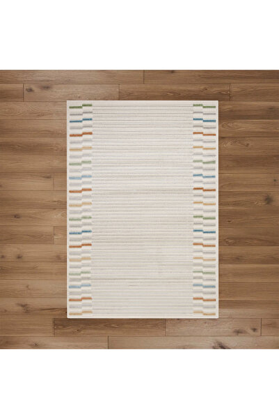 Evidea Soft Mono Tozumaz Antialerjik Halı - Kırık Beyaz - 120x180 cm