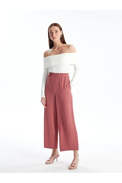 LC Waikiki Carrot Cut Women's Trousers with Elastic Waist