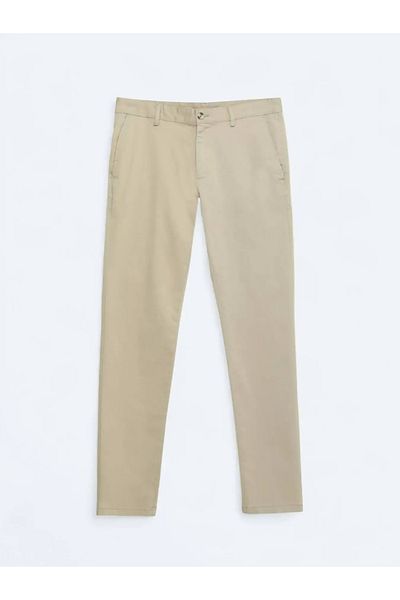 Kip Saffron Plain Weave Regular Fit Casual Cotton Blend Pants