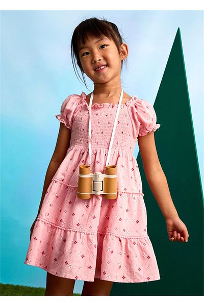 MAYORAL Girl's Dress Summer Salmon 3925