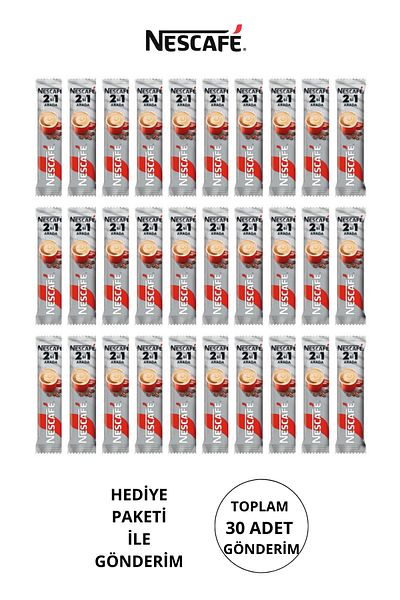 Nescafe عبوة اقتصادية مكونة من 30 قطعة - 2 في 1