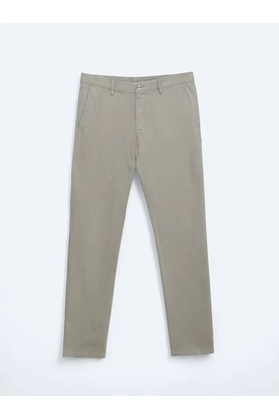 Kip Mink Plain Woven Regular Fit Casual Cotton Blended Pants