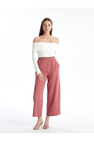 LC Waikiki Carrot Cut Women's Trousers with Elastic Waist