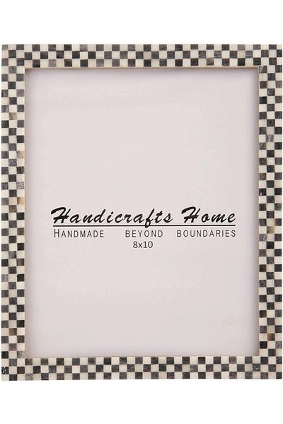 Handicrafts photo frame, solid wood/MDF, natural/black, 20.3 x 25 cm