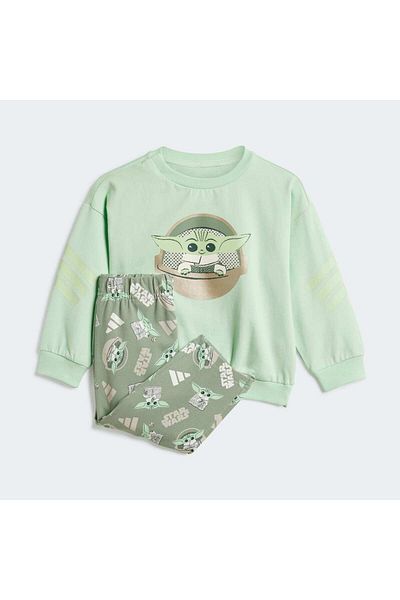 adidas Star Wars Mandalorian Baby Green Tracksuit Set (Jf3631)