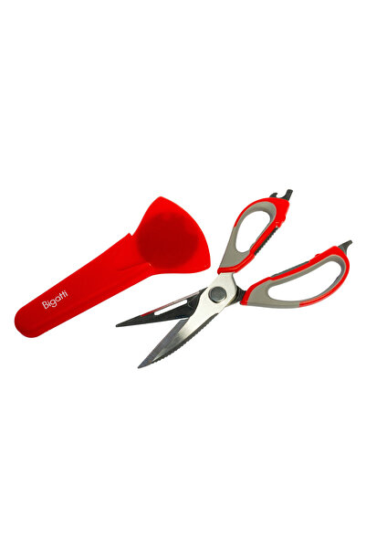 Bigatti مقص مطبخ أحمر 24 سم
