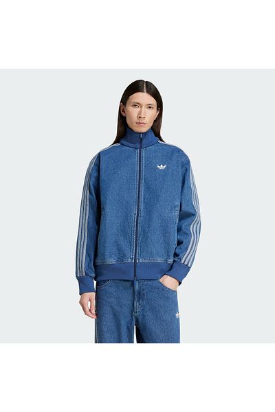 adidas Ανδρικό μπουφάν Adicolor Firebird μπλε τζιν (JC6233)