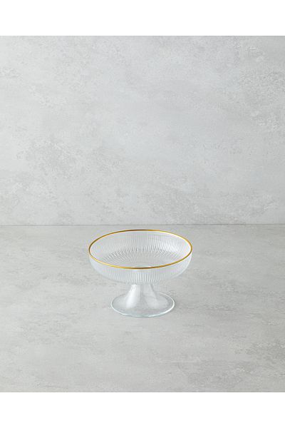 English Home Stella Glass Presentation Holder 15.5 cm Transparent-Gold